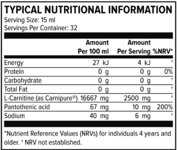 Liquid L Carnitine – Evolve Nutrition