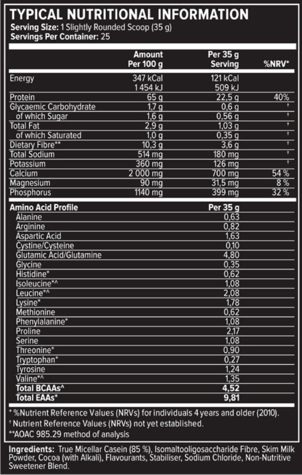 True Micellar Casein 900g– Evolve Nutrition
