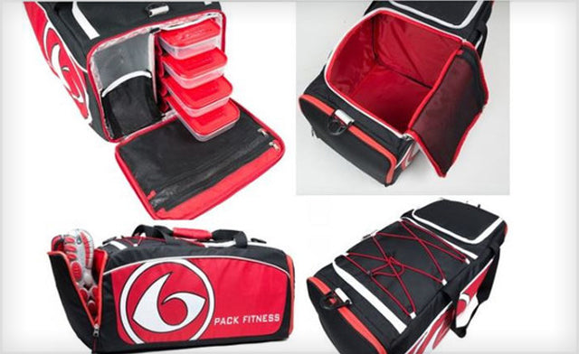 6 Pack Fitness Varsity Duffel Bag